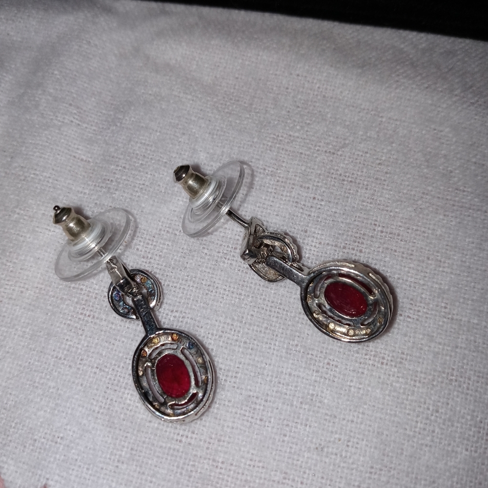Ruby Dangle Earrings - image 4